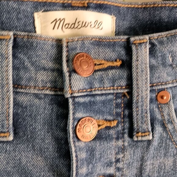 Madewell 10" High Rise Skinny Button Fly Jeans Stretch size 25P - Picture 7 of 7